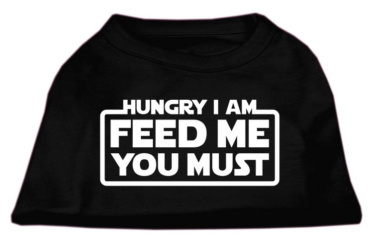 Hungry I am Screen Print Shirt Black XS